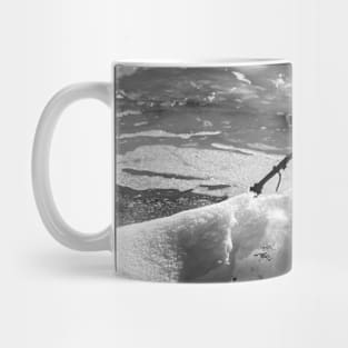 Winter rivers edge. Mug